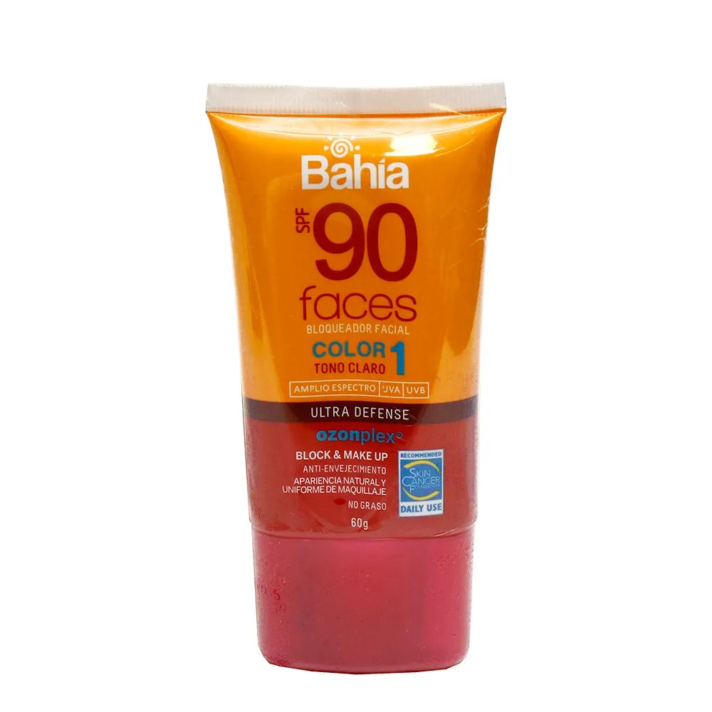 Bloqueador Facial Bahia Faces Color 1 Spf90 X 60G