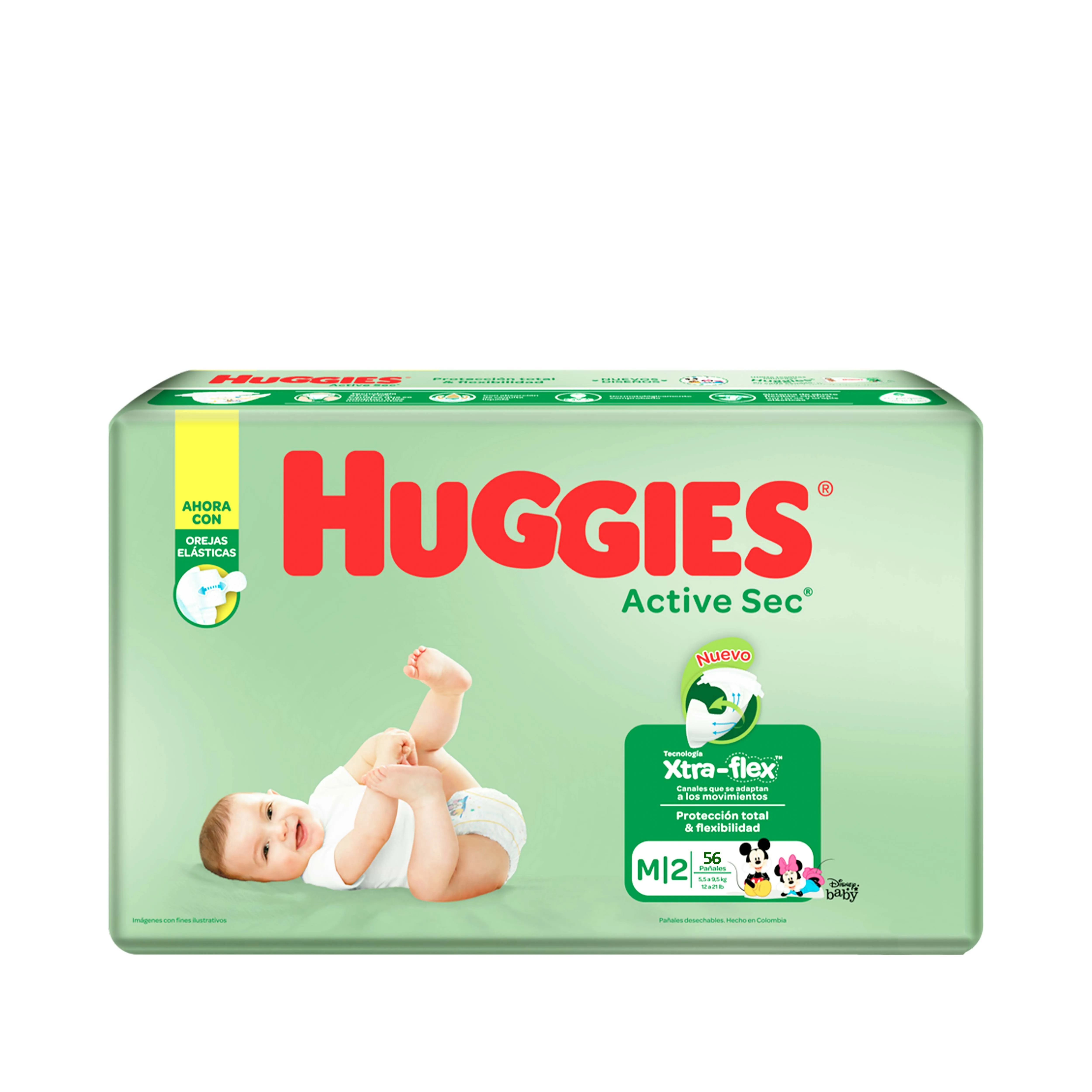 Huggies Pañal Active Sec Talla M/2