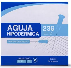 GENÉRICO  Aguja Hipodérmica Estéril 23 G X 1 1/2