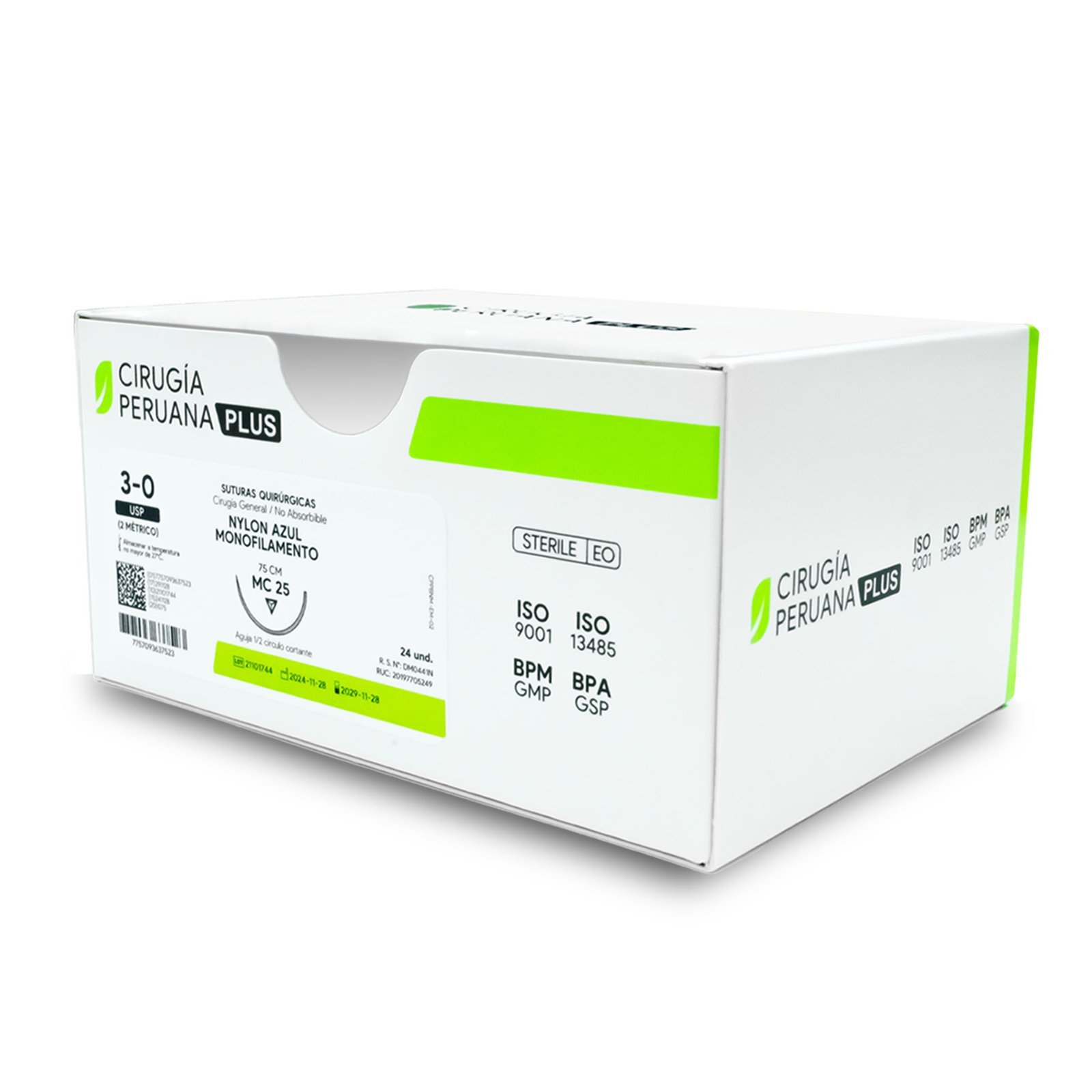 NYLON AZUL MONOFILAMENTO 6-0 / TC 25