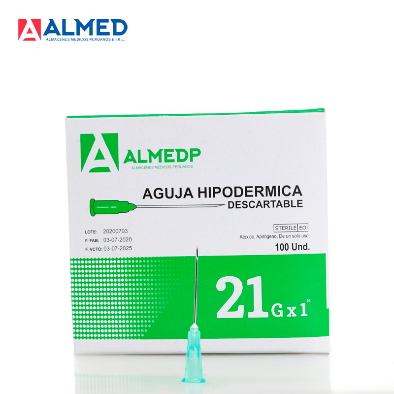 Aguja Hipodérmica 21G 1