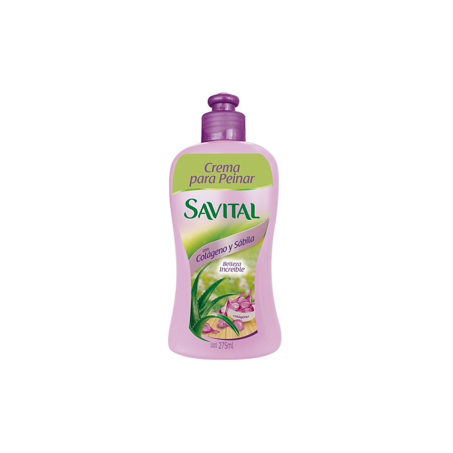 CREMA PARA PEINAR COLAGENO Y SABILA 275ML SAVITAL