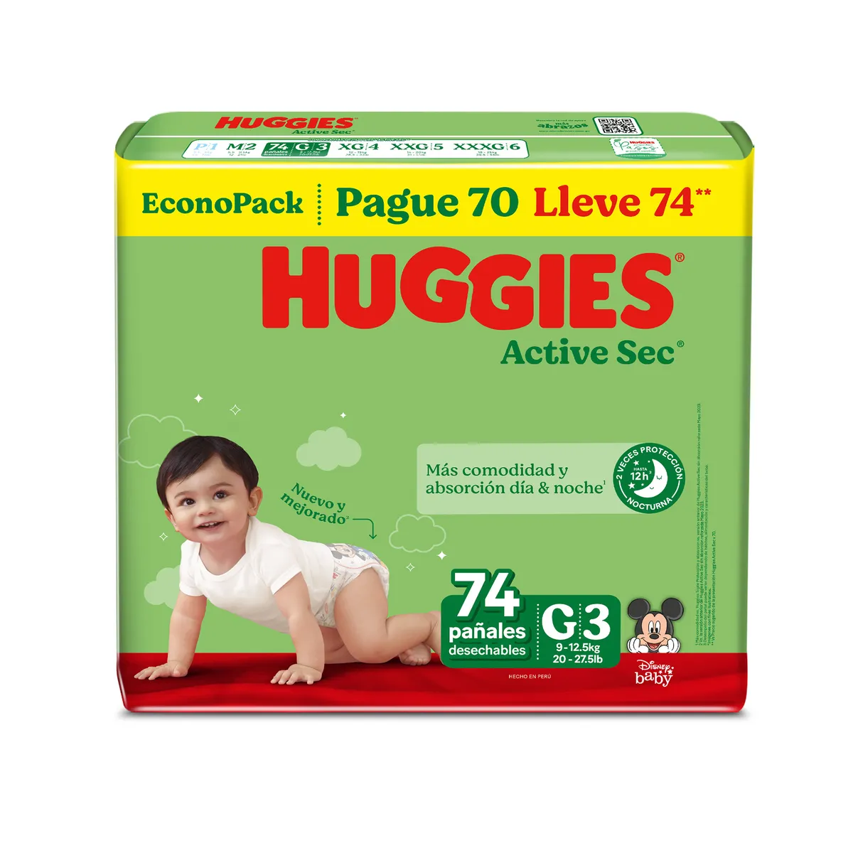 Huggies Pañal Active Sec Talla G/3