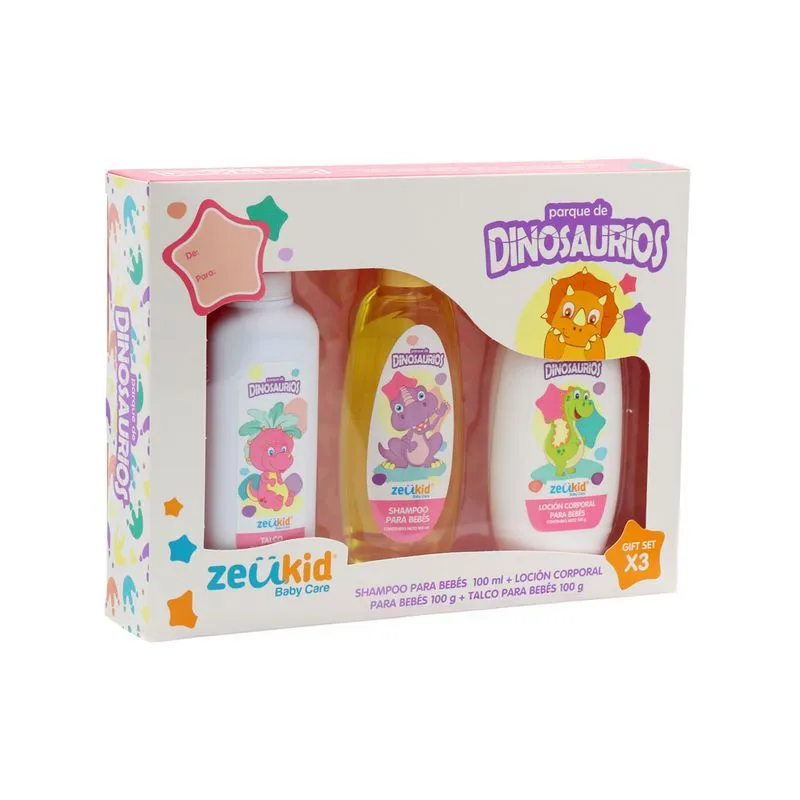 TALCO+SHAMPOO+LOCION CORPORAL PARQUE DE DINOSAURIOS