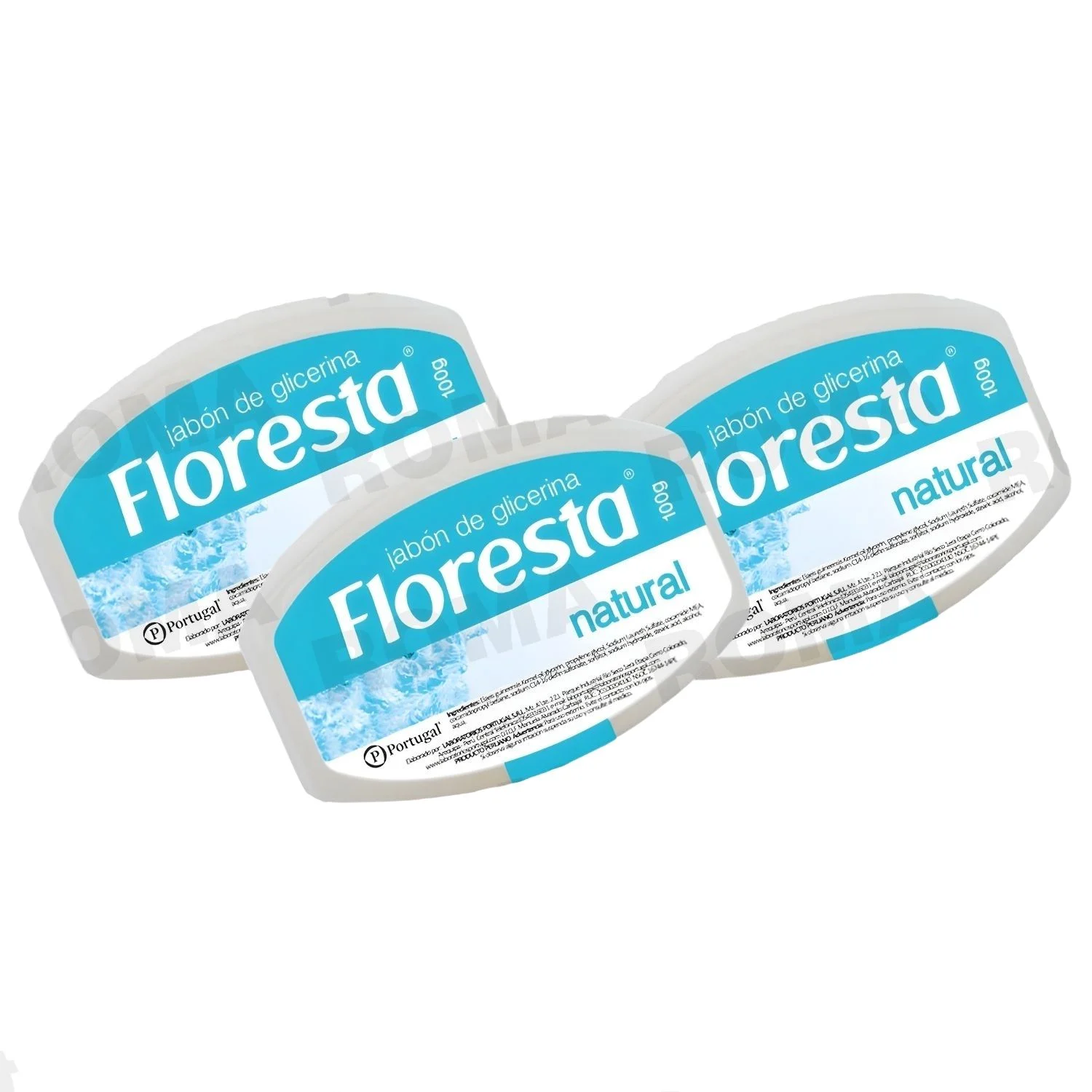PACK 3 JABÓN CON GLICERINA NATURAL 100G FLORESTA