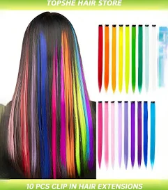 gancho con cabello de colores