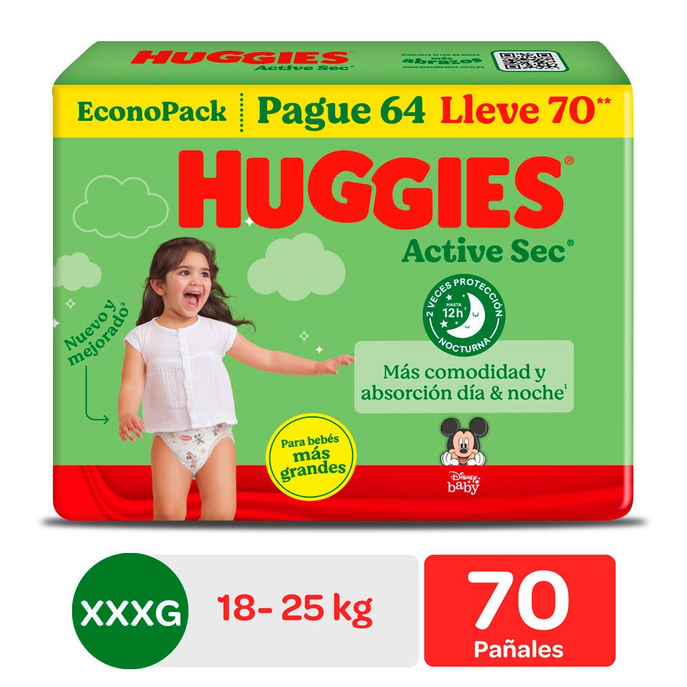 Huggies Pañal Active Sec Talla XXXG