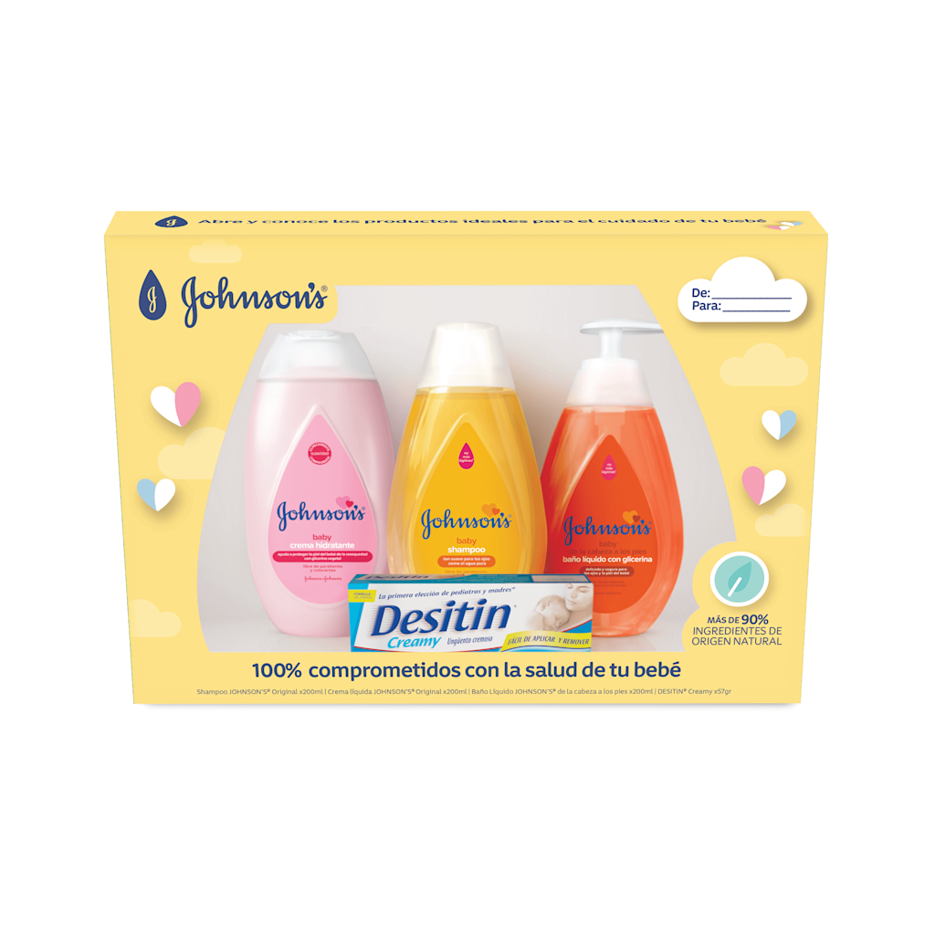 CREMAA HIDRATANTE +SHAMPOO+LIQUIDO CON GLICERINA+ DESIITIN CREAMY JOHNSONS