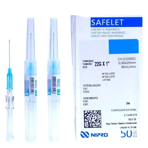CATETER ENDOVENOSO SAFELET 22G x 1