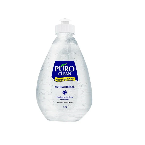 Alcohol en Gel Antibacterial Natural 450 g Puro Clean
