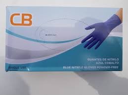 GUANTES DE NITRILO - AZUL COBALTO