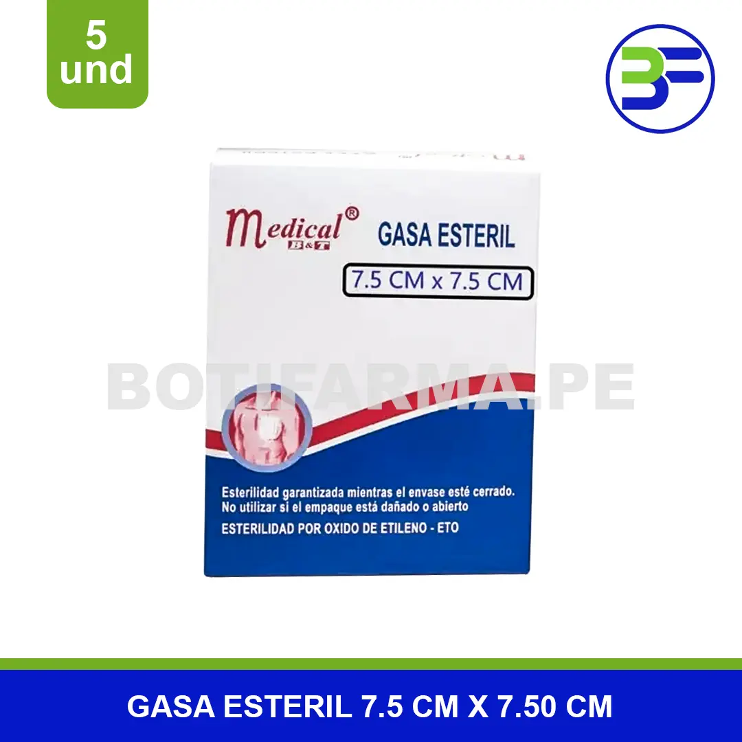 GASA ESTERIL 7.5 X 7.5