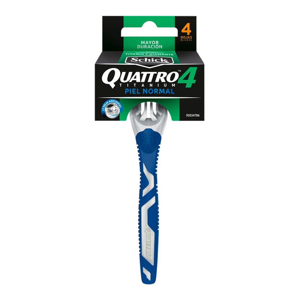 QUATTRO 4 TITANIUM PIEL NORMAL - SCHICK